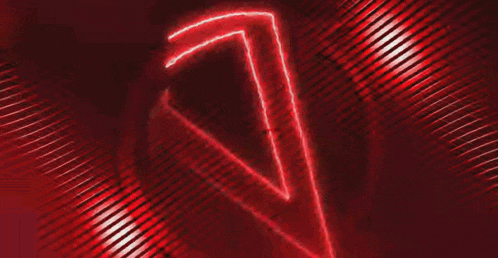 a red background with a white arrow pointing to the left
