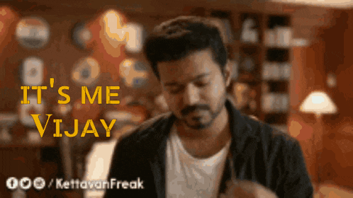 a man says it 's me vijay in a blurry picture