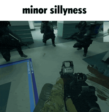 a video game with the words minor sillyness on the top