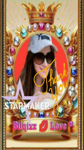 a framed picture of a woman with the words thank you starmaker bilqiaz love