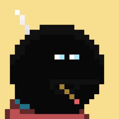 a pixel art drawing of a person 's head