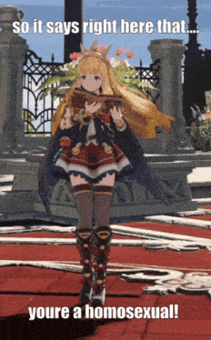a video game character says " so it says right here that "