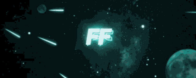 the word ff is glowing in the dark