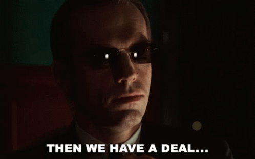 Then We Have A Deal Agent Smith GIF - Then We Have A Deal Agent Smith Hugo Weaving GIFs