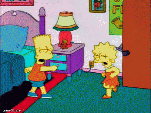 Pelea Entre Bart Y Lisa GIF - Los Simpsons Pelea Pelea Bart Simpson GIFs