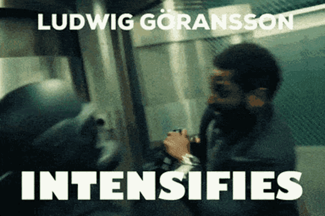 a poster for ludwig goransson intensifies with a man in a suit