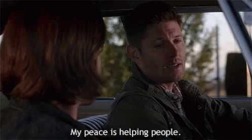 Dean Winchester Supernatural GIF - Dean Winchester Supernatural My Peace Is Helping People GIFs