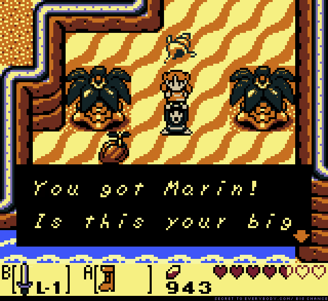 a screenshot of a video game that says you got marin