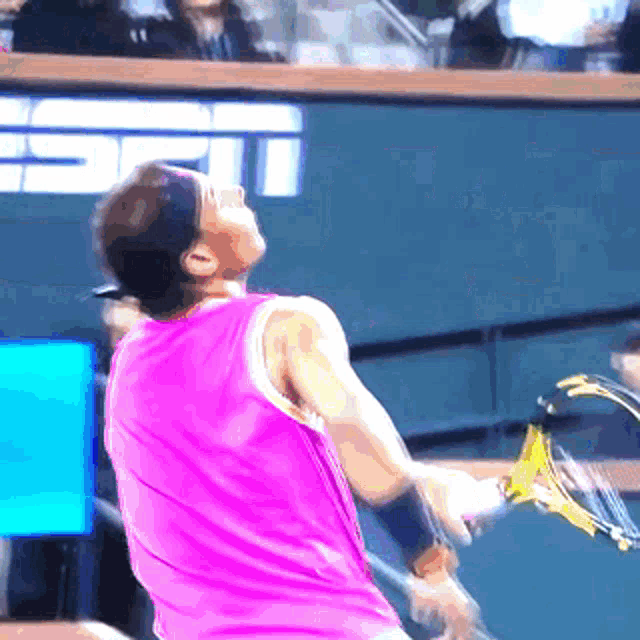 Rafael Nadal Over The Shoulder GIF - Rafael Nadal Over The Shoulder Overhead GIFs
