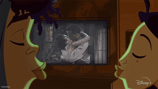 a cartoon of a man kissing another man with the caption " what the ... "