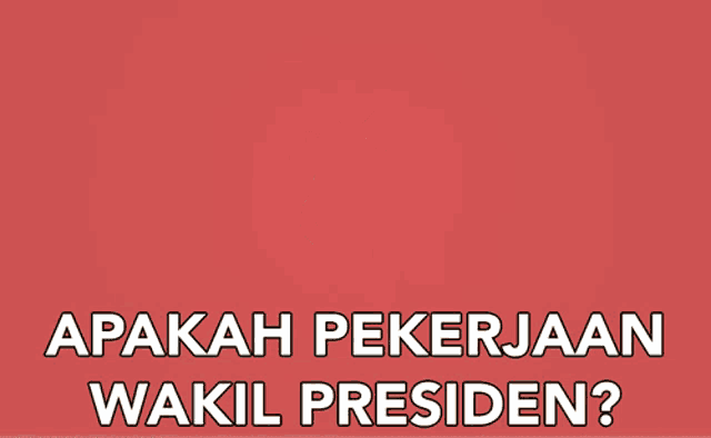 a cartoon of a man with a question mark above his head and the words " apakah pekerjaan wakil presiden " below him