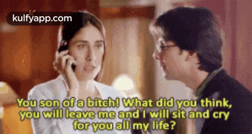a woman is talking on a cell phone to a man .