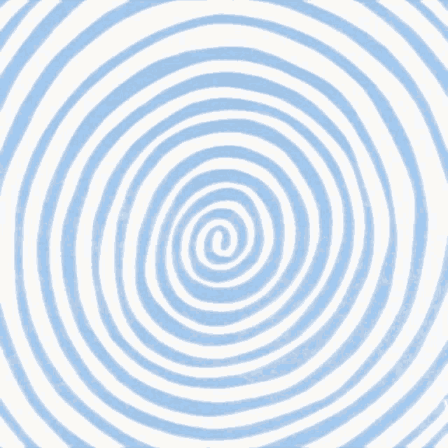 a blue and white spiral is on a white background .