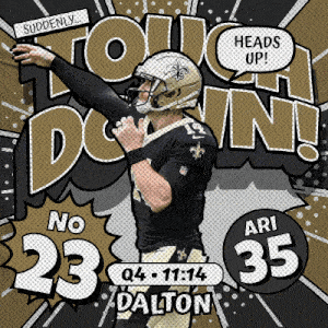 ari dalton is number 23 for the saints