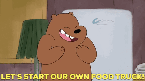 We Bare Bears Grizzly Bear GIF - We Bare Bears Grizzly Bear Food Truck GIFs