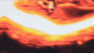a close up of a person 's face with flames coming out of their mouth
