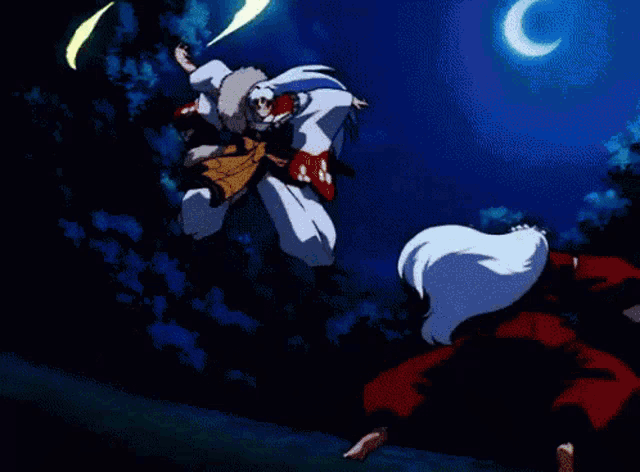 a cartoon character is flying through the air while holding a sword