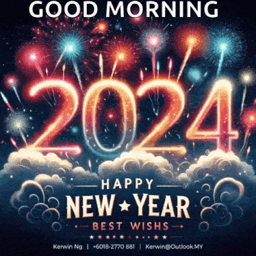 Happy New Year Happy New Year 2024 GIF - Happy New Year Happy New Year 2024 Kerwin GIFs