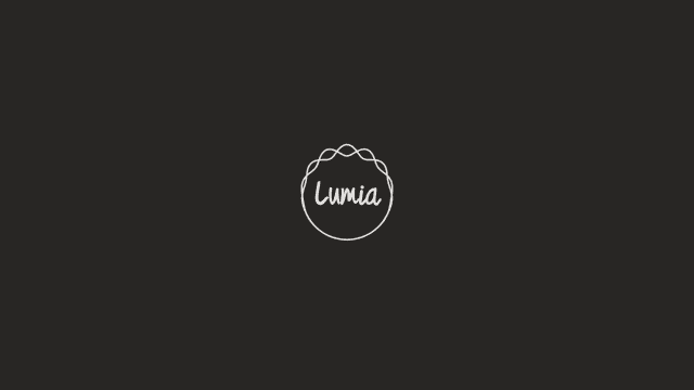 a black background with a white logo that says lumia in a circle