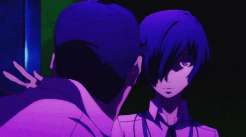 a man and a girl are standing next to each other and the man has the letter s on his face