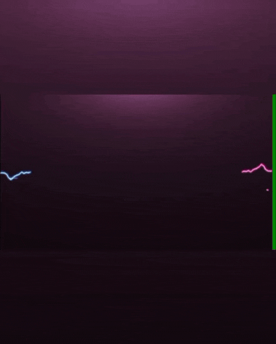 a purple and blue lightning strike on a dark background