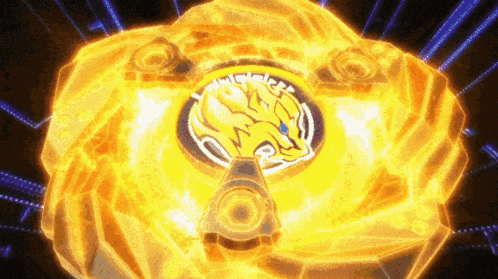 a glowing object with a dragon on it