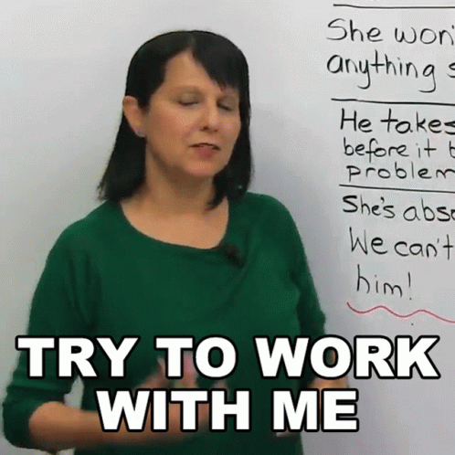 Try To Work With Me Rebecca GIF - Try To Work With Me Rebecca Engvid GIFs