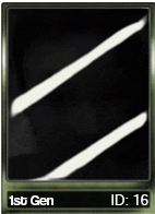 a card that says 1st gen and id 16