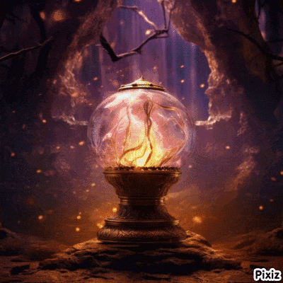 a pixiz photo of a lantern with a fire inside of it