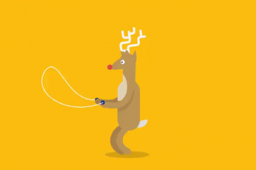 Jumprope Reindeer GIF - Jumprope Rope Reindeer GIFs