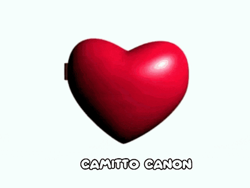 a picture of a girl and a picture of a boy in a heart shaped frame with camitto canon written below them