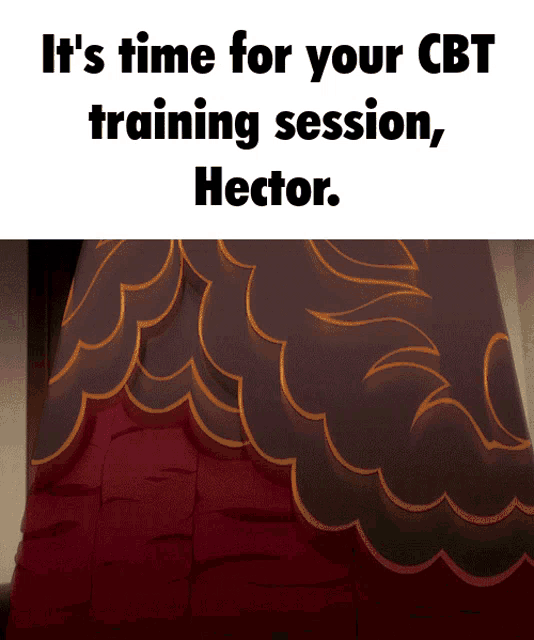 a poster that says " it 's time for your cbt training session "