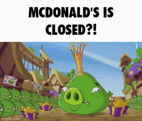 King Pig Angry Birds Toons GIF - King Pig Angry Birds Toons Mcdonalds GIFs
