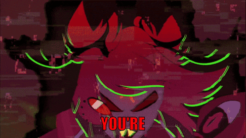 a cartoon of a monster with sloppy written in red