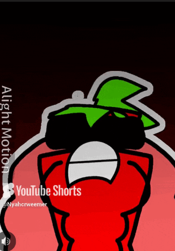 a cartoon of a red apple with a green lightning bolt on its head and the words youtube shorts below it