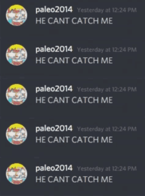 a screenshot of a discord conversation between paleo 2014 and paleo2014