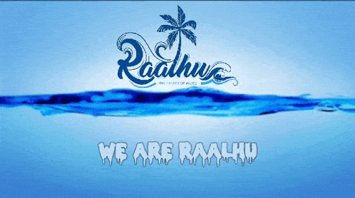 a blue background with the words " we are raalhu " on it