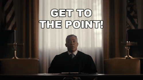 Get To The Point Judge GIF - Get To The Point Judge Goliath GIFs