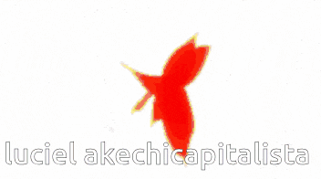 luciel akechicapitalista is written on a red background with a person in the background