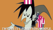 a cartoon character says " i m sure it 's something simple "