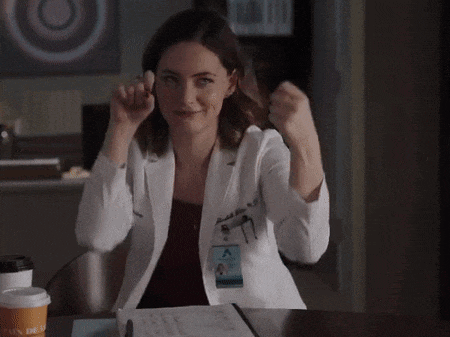 a woman in a lab coat says think alike