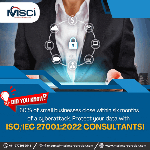 an advertisement for msci shows a person holding a tablet