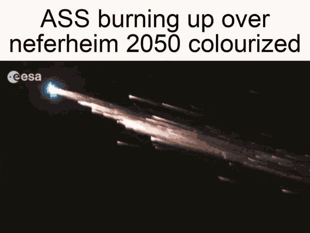 a picture of an ass burning up over neferheim 2050 colorized