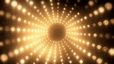 a bunch of lights are shining in a circular pattern