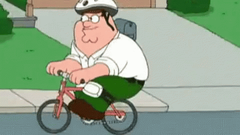 Peter Griffin Family Guy Bicicletta Cadere Ops GIF - Peter Griffin Family Guy Bicicle GIFs