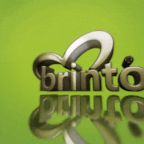 a green background with the word brinto visible