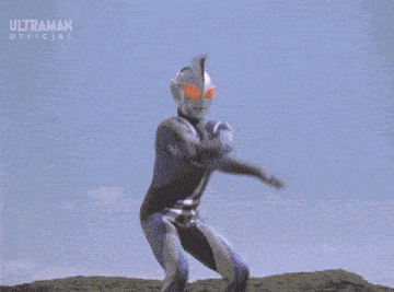 a person is standing in the air with a purple light coming out of their mouth