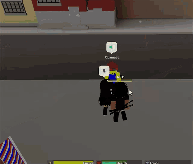 a screenshot of a video game with the name nate