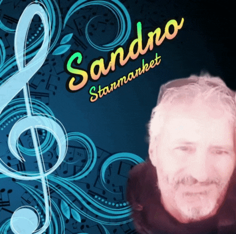 a poster for sandro starmarket with a man 's face