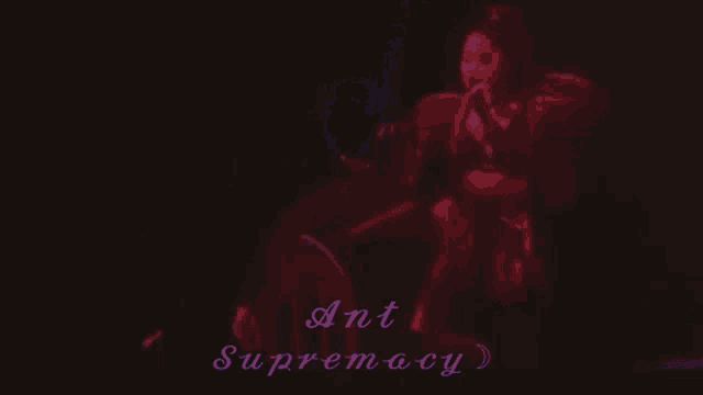 a black background with the words ant supremacy on it